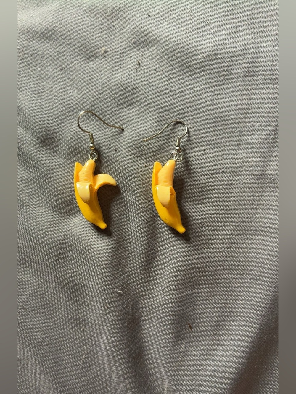 Banana Dangle Earrings - Yellow
